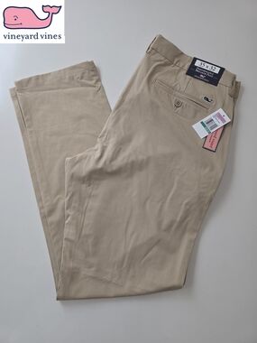 NWT Vineyard Vines Men's Size 35W × 32L 'Sand' Performance Breaker Chino Pants